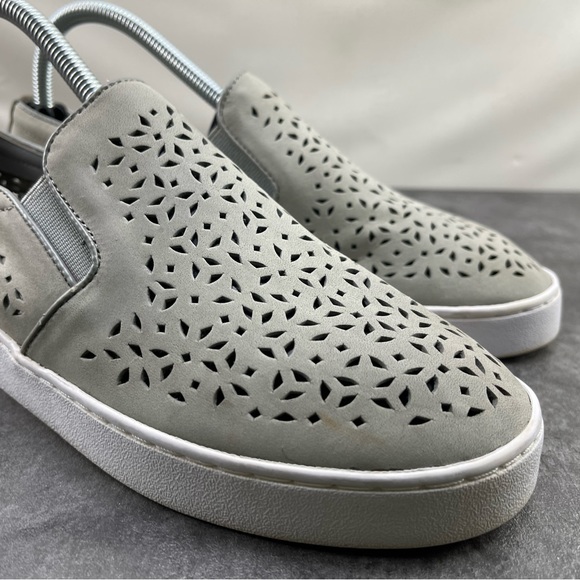Vionic MIDI Perf Women Shoes Gray 8.5M Perforated Leather Slip On Casual Loafers - Picture 2 of 16